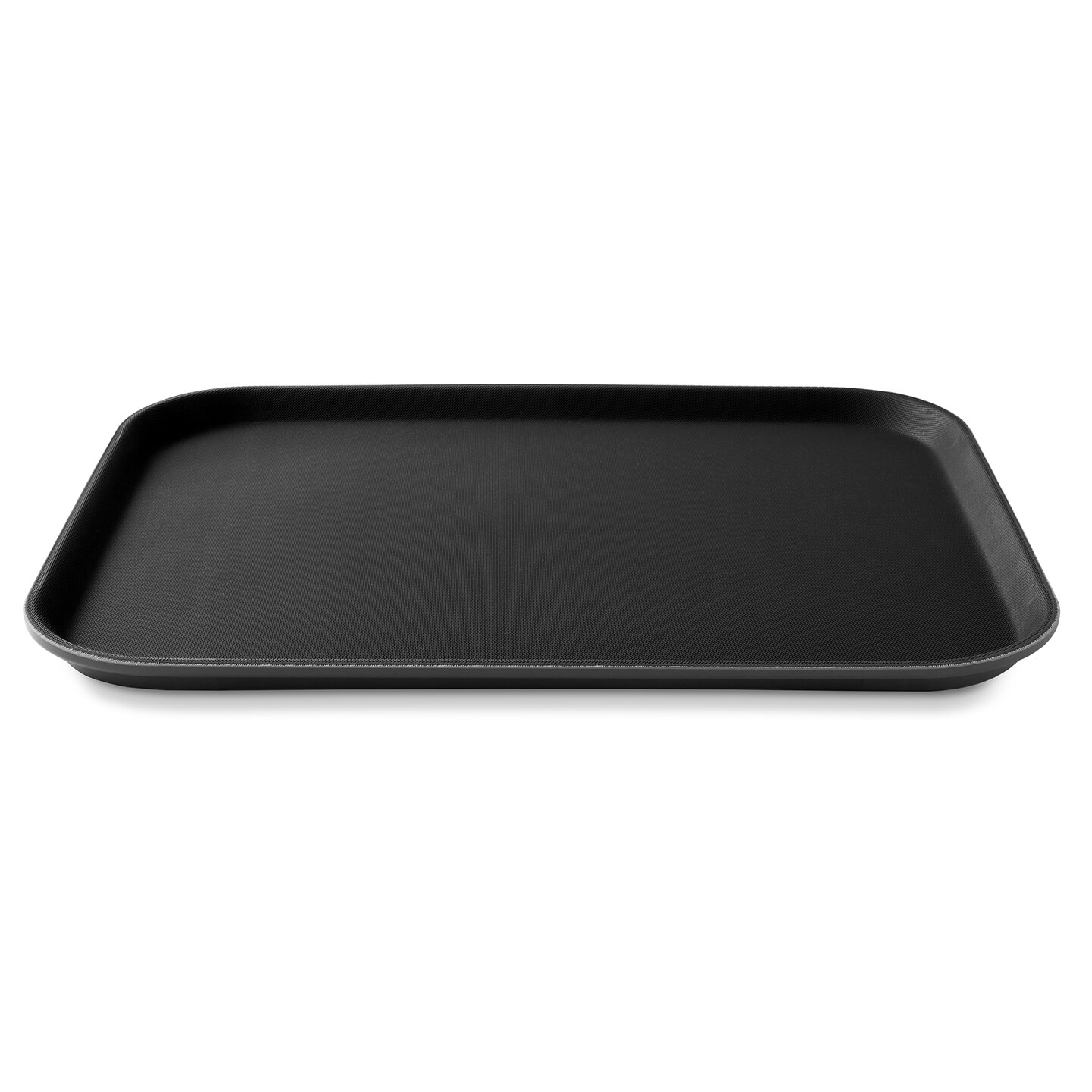 BLACK Non-Slip Rectangular Tray, Black Non Slip Tray