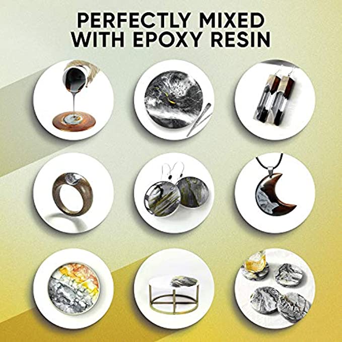 Dark Siver Cosmetic Grade Mica Powder 1.7 Oz - 50g Natural Pigment for Epoxy, Soap Making