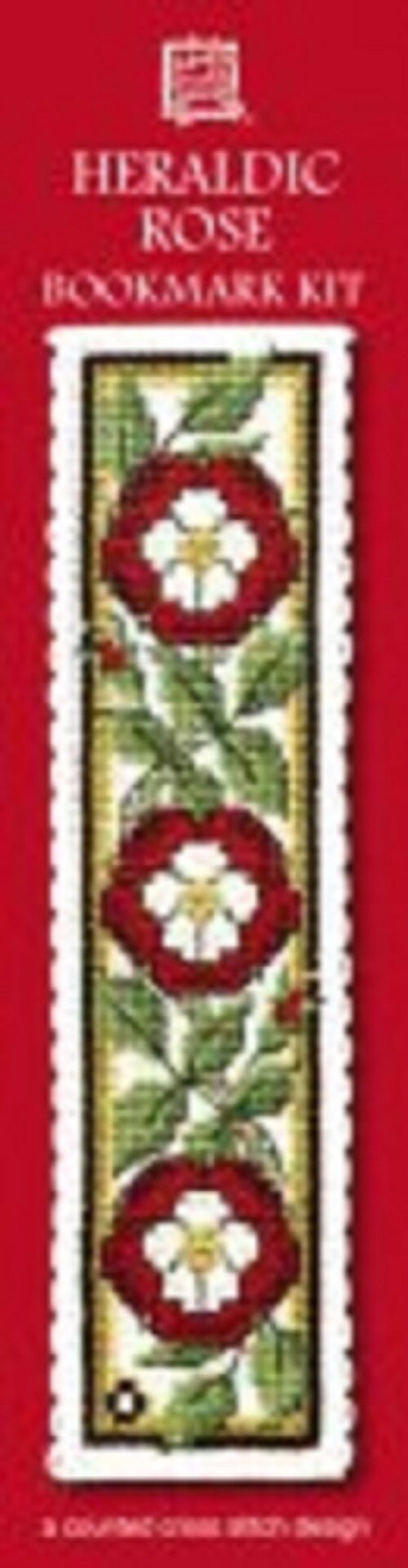Textile Heritage Heraldic Rose Counted Cross Stitch Bookmark Kit