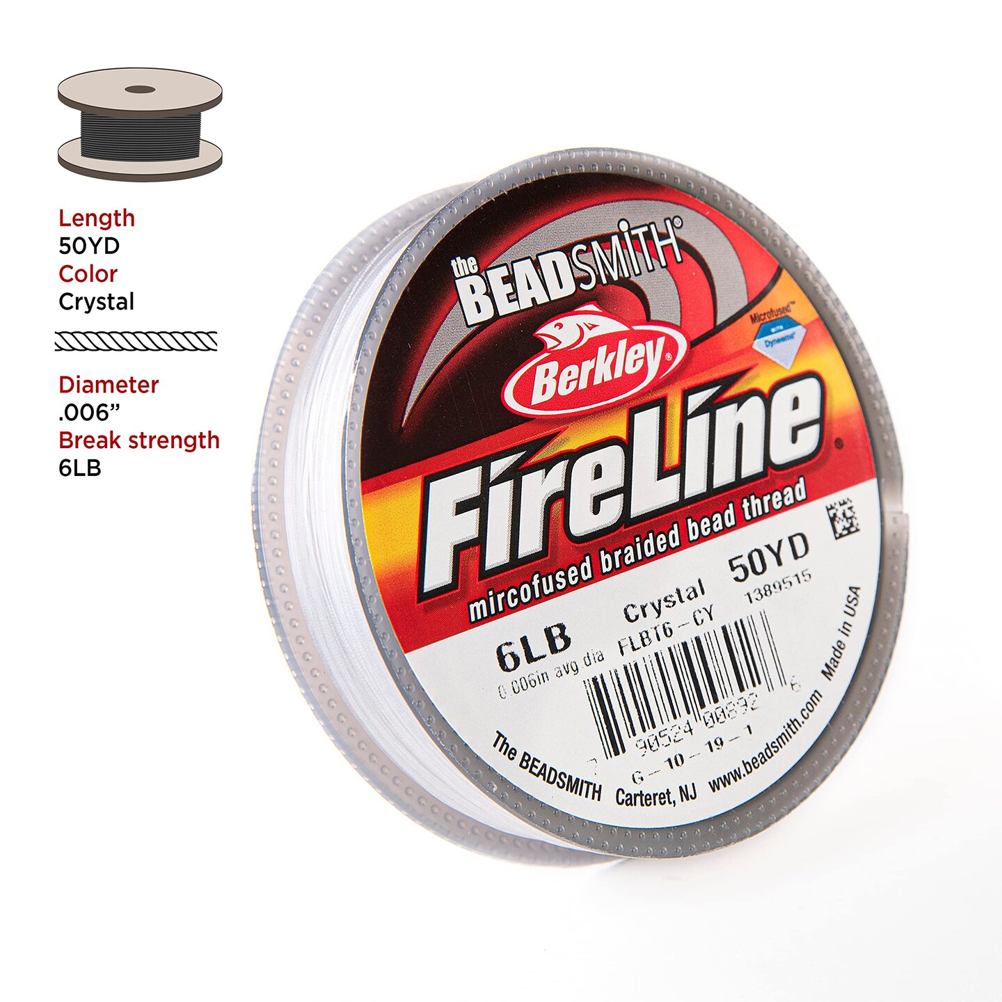 The Beadsmith Fireline by Berkley MicroFused Braided Thread 6lb