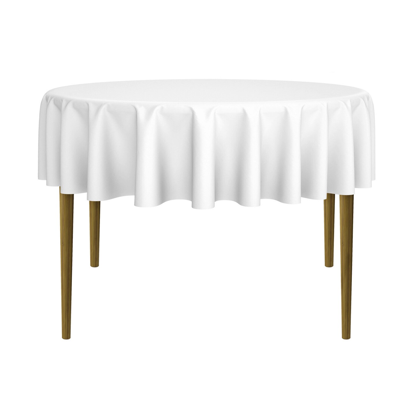 Lann&#x27;s Linens - Round Premium Tablecloth for Wedding / Banquet / Restaurant - Polyester Fabric Table Cloth