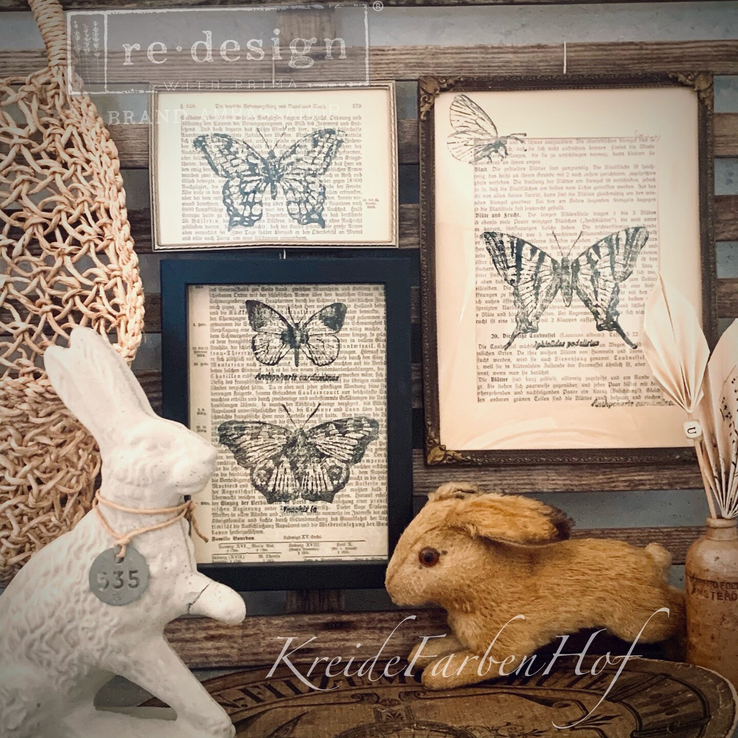 Redesign Decor Clear-Cling Stamps - Monarch 12&#x22;x12&#x22;