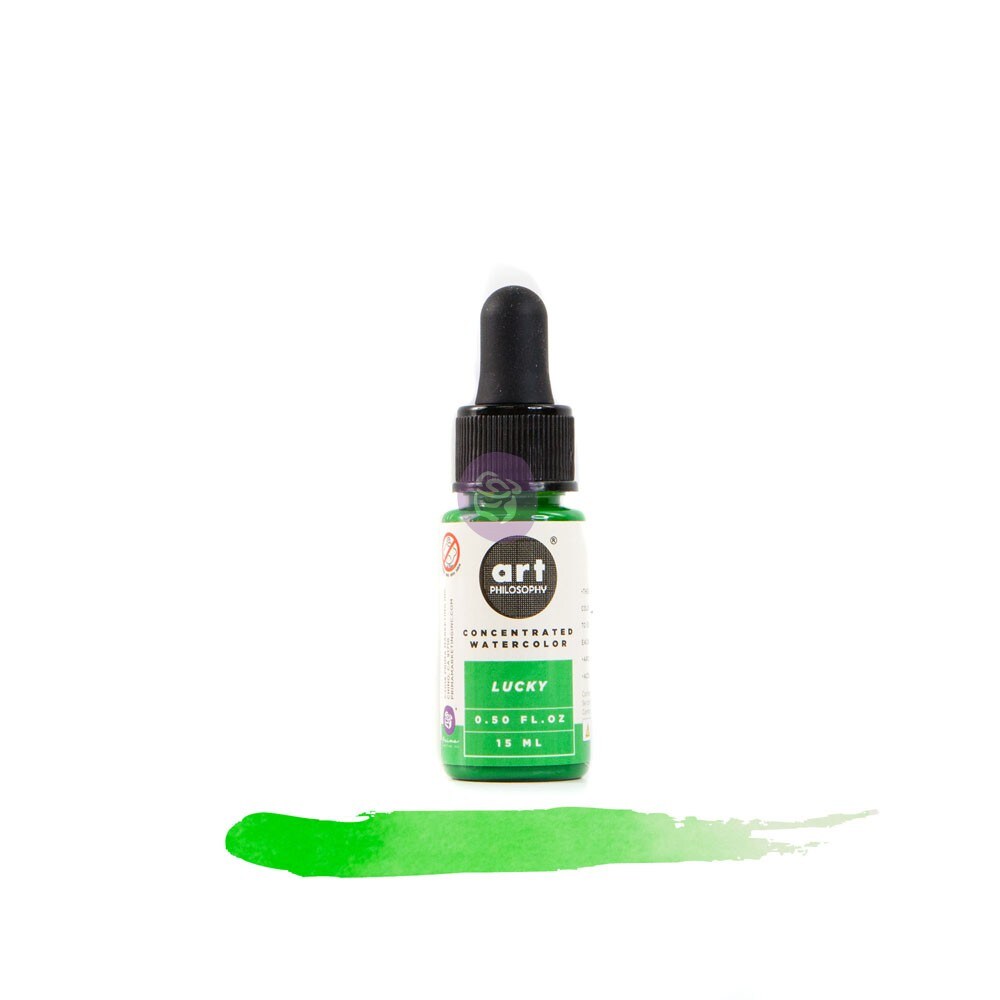 Art Philosophy Concentrate Watercolor - Lucky - 1 Bottle With Dropper - 0.5Oz 655350633738
