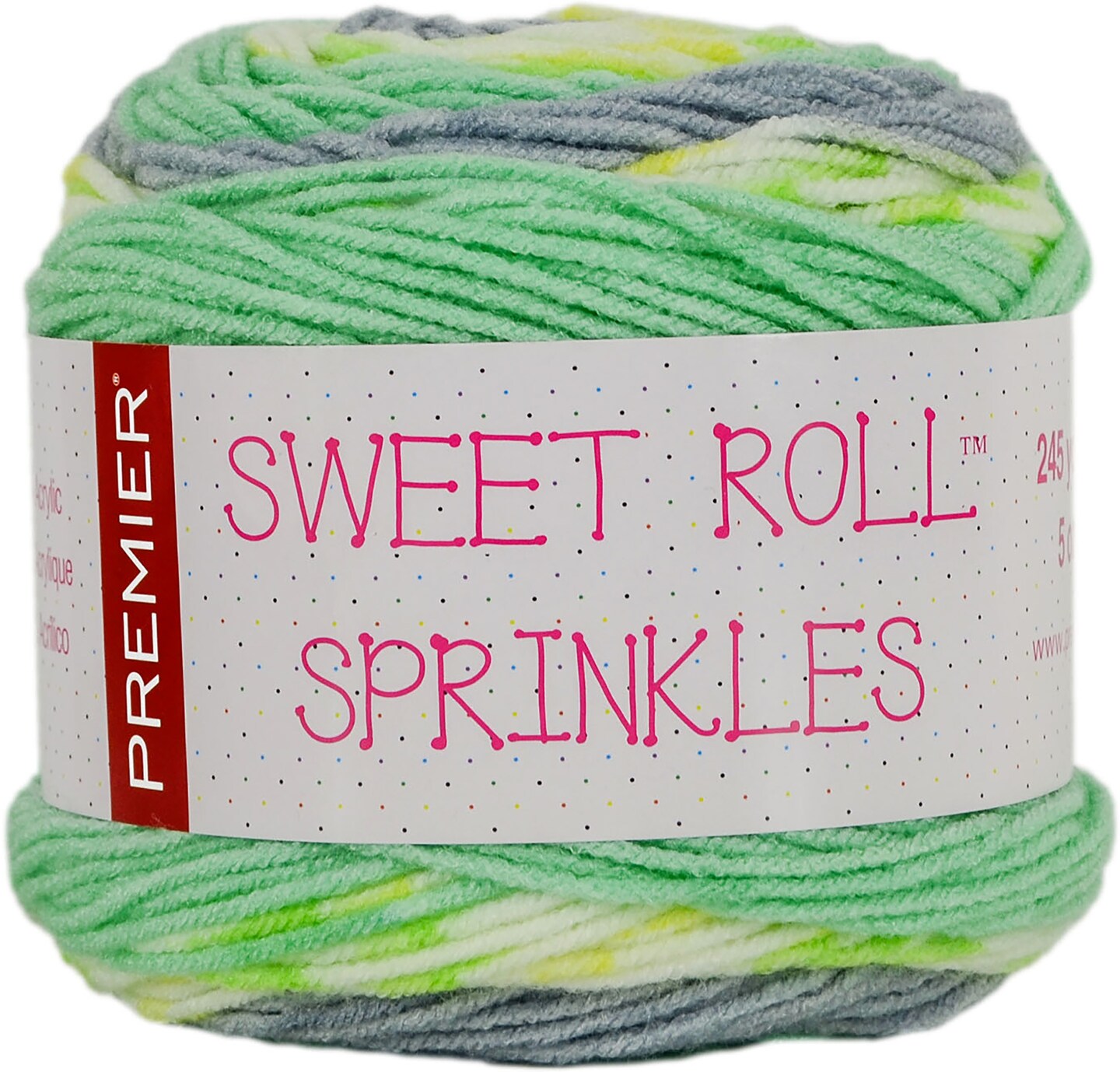 Premier Yarns Sweet Roll Sprinkes Yarn-Mint Sprinkles