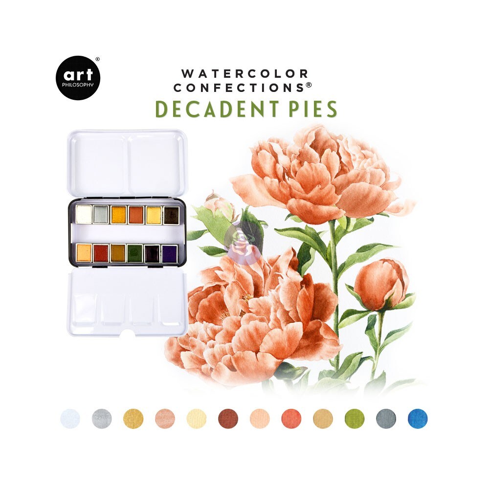 Art Philosophy Watercolor Confections: Decadent Pies 655350584276