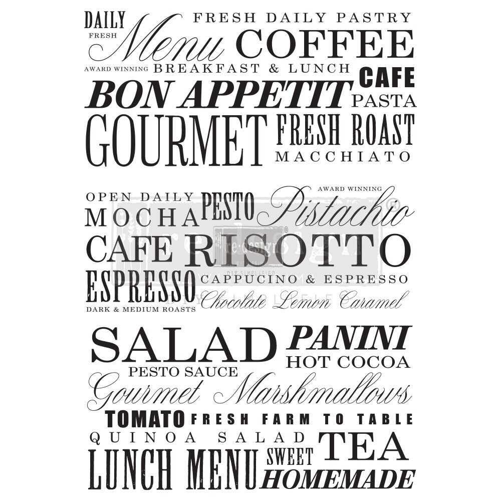 Redesign Decor Transfers Delicious Menu 23&#x22;x31&#x22; 655350640859