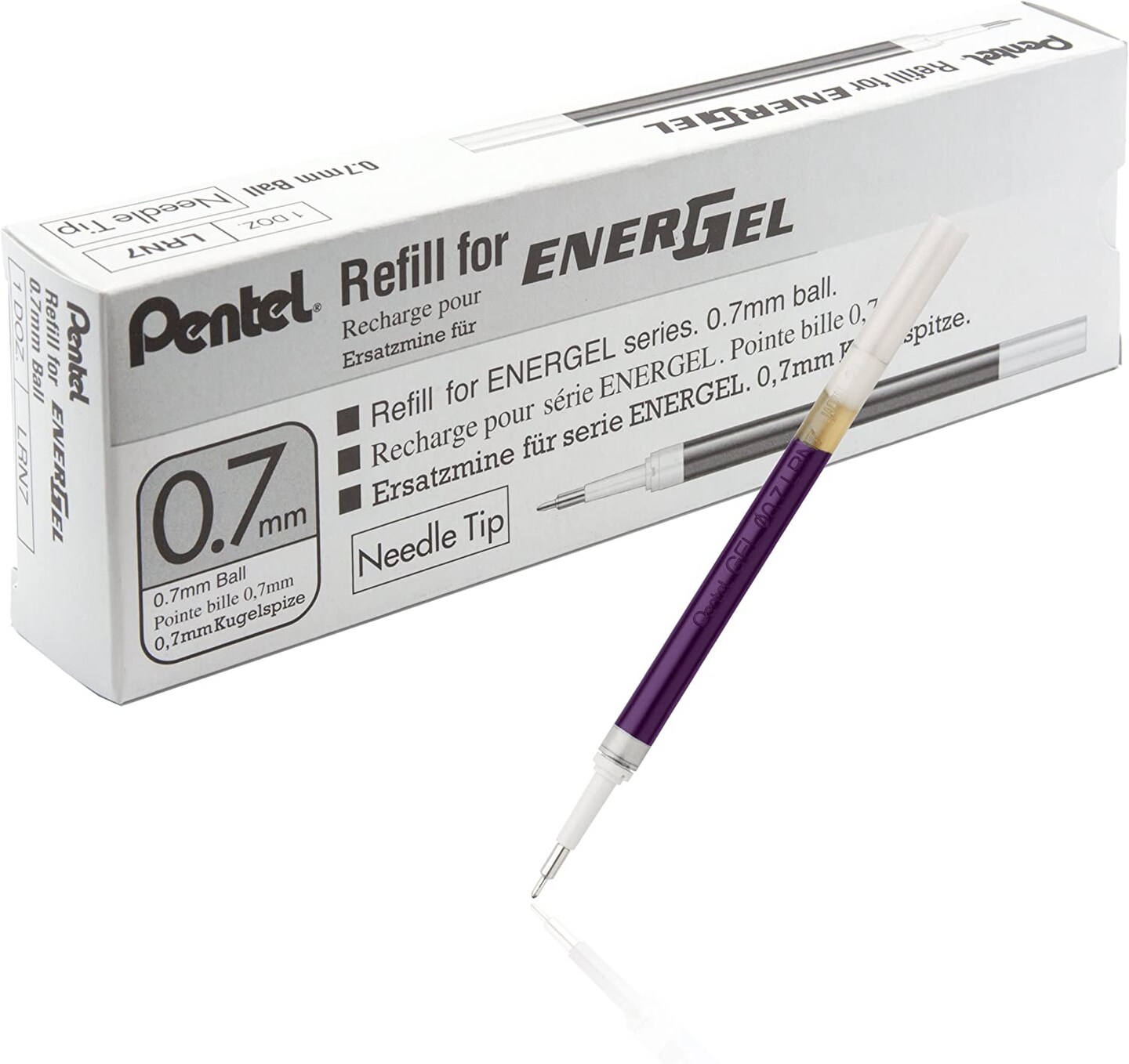 Refill Ink - For EnerGel Gel Pen 0.7mm Needle Tip, Medium, Violet Ink (LRN7-V)