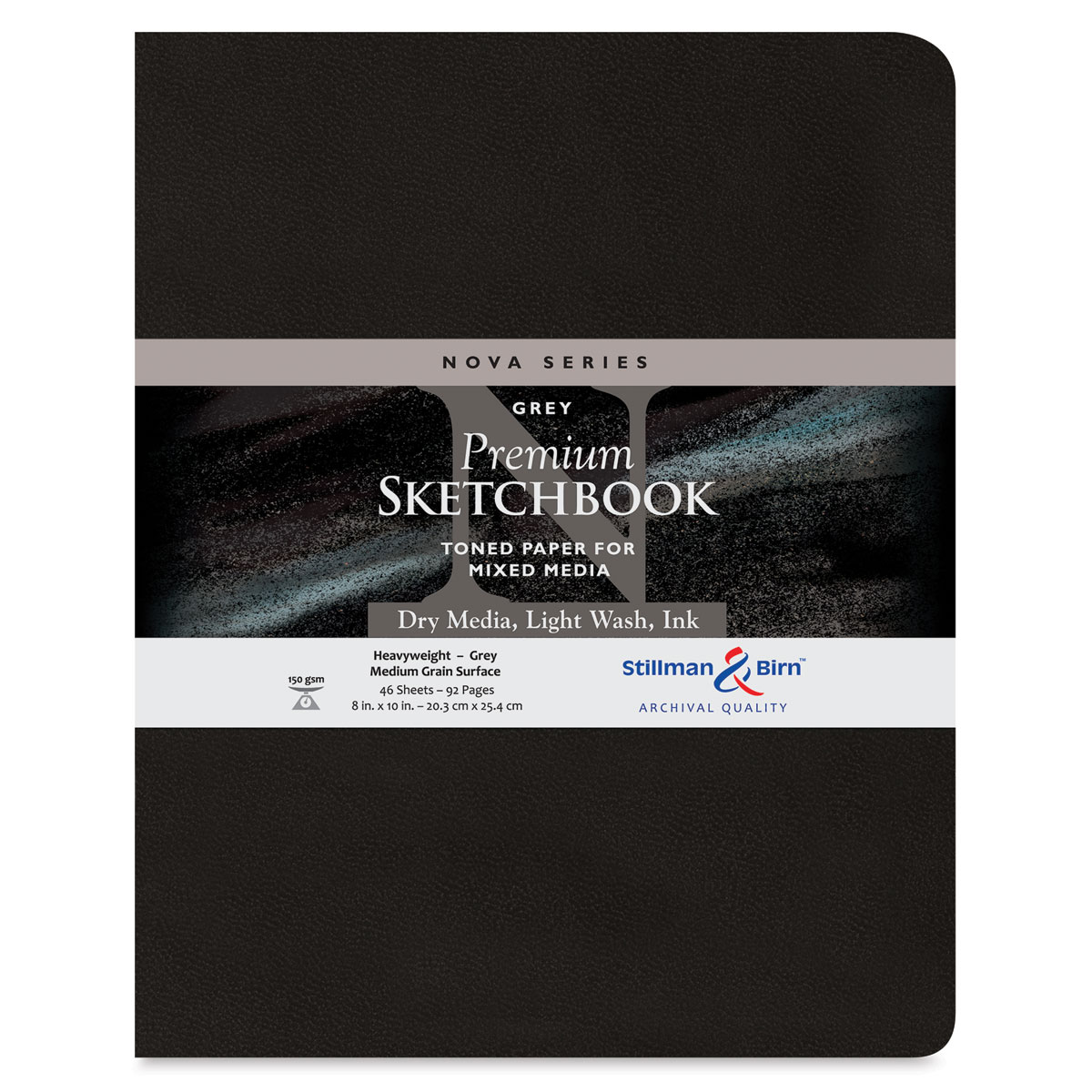 Stillman & Birn Nova Series Toned Softcover Sketchbook - Grey, 8" x 10"