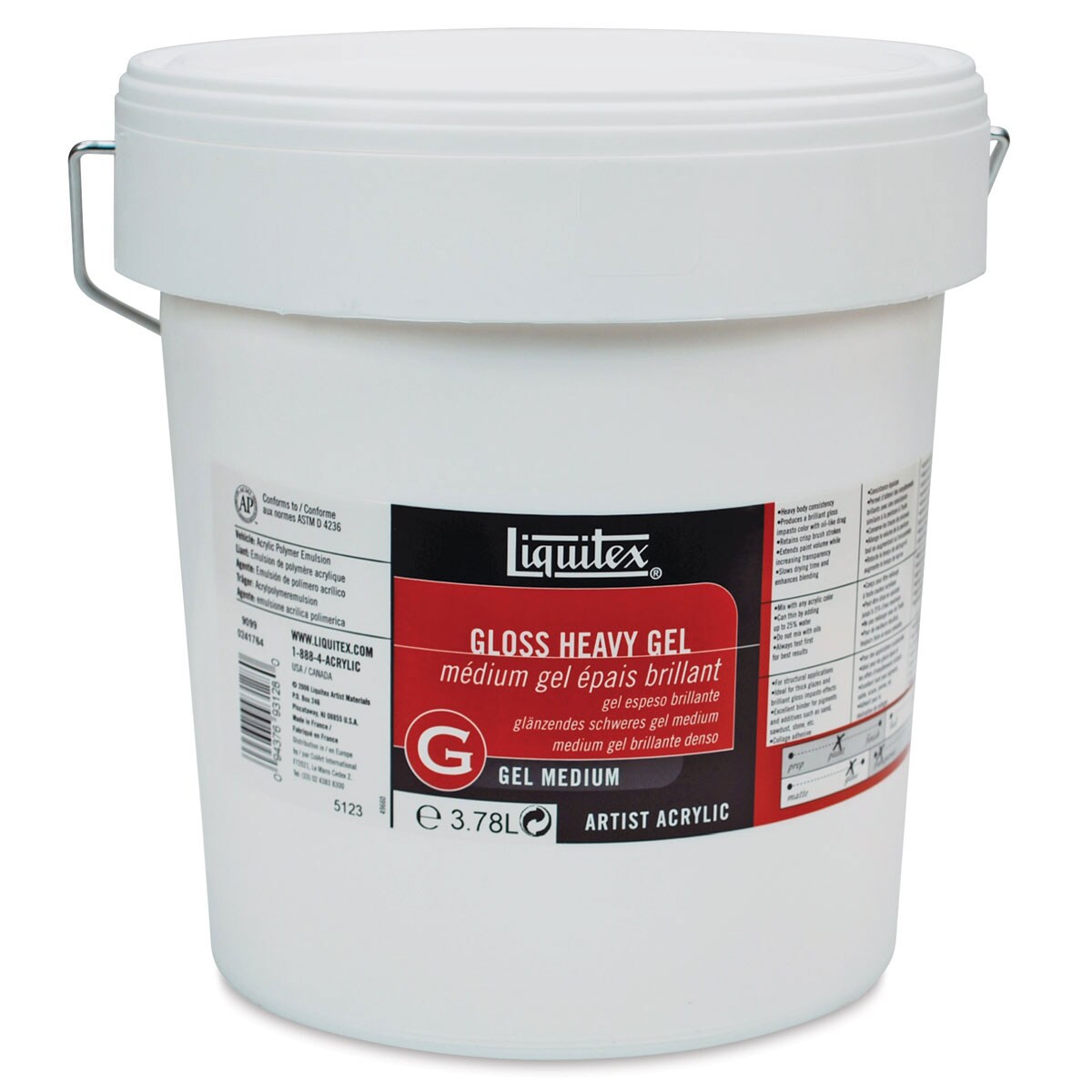 Liquitex Medium - Heavy Gel Medium, Gloss, 128 oz