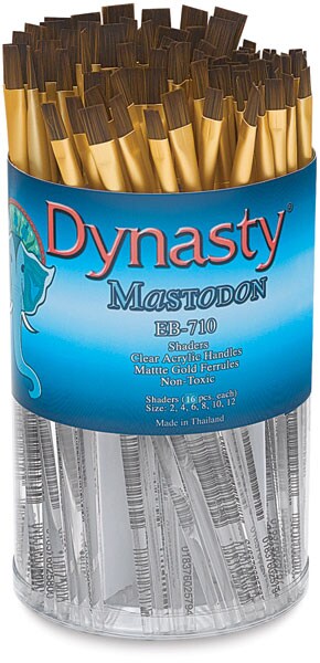 Dynasty Mastodon Synthetic Brush Canister - Shader, Set of 120