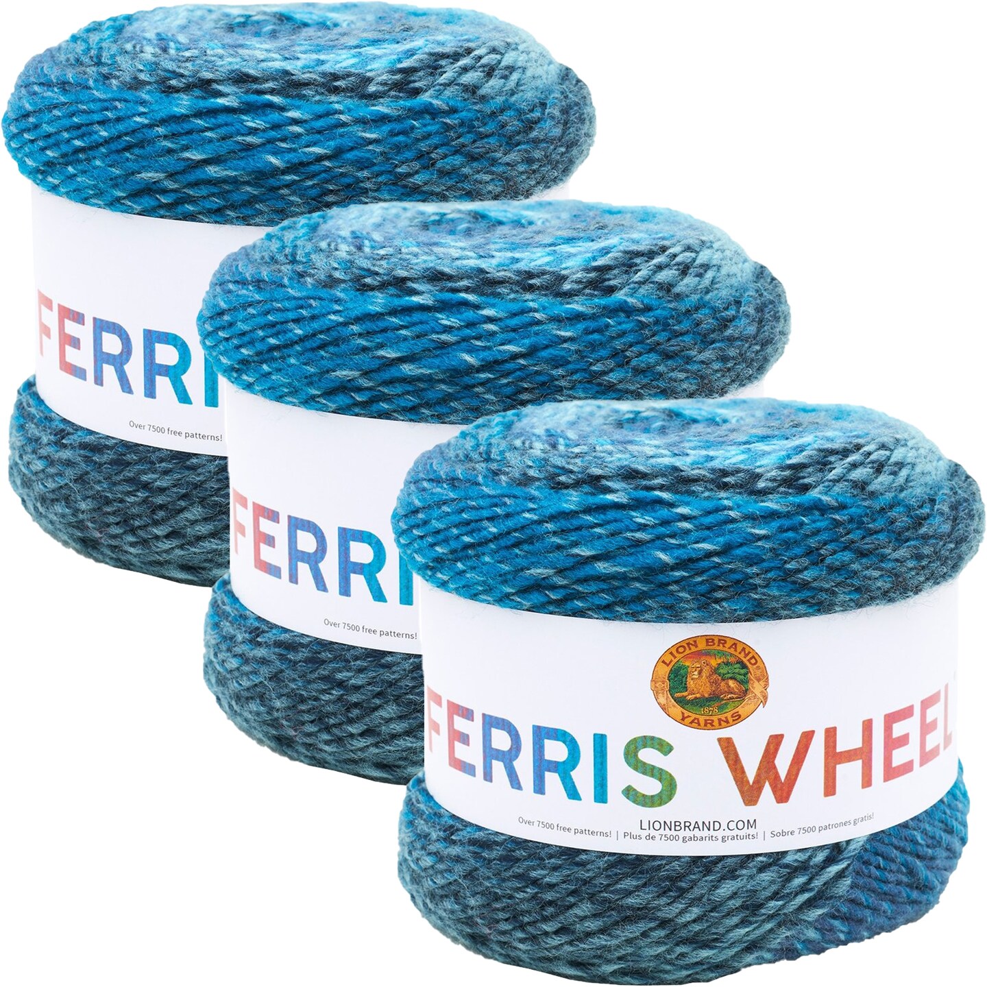 (3 Pack) Lion Brand Ferris Wheel Yarn - Full Moon