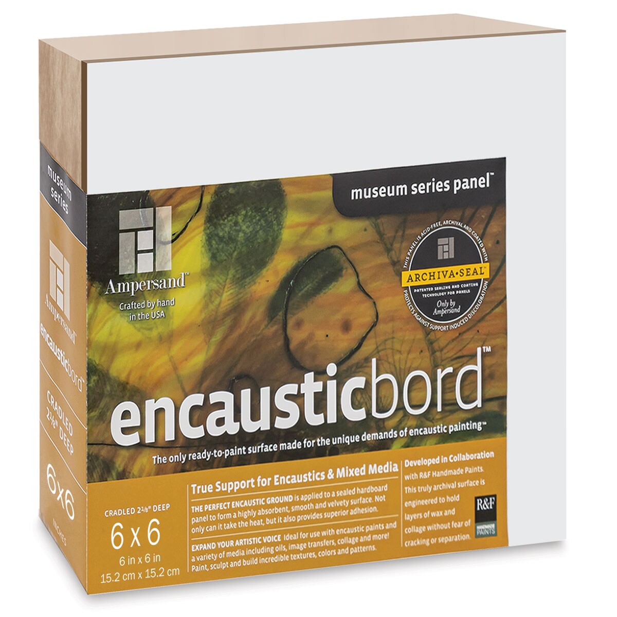 Ampersand Encausticbord 6" x 6" x 21/8", Cradled Michaels