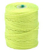 C-Lon Tex 400 Heavy Weight Bead Cord, Neon Yellow - 1.0mm, 36 Yard Spool
