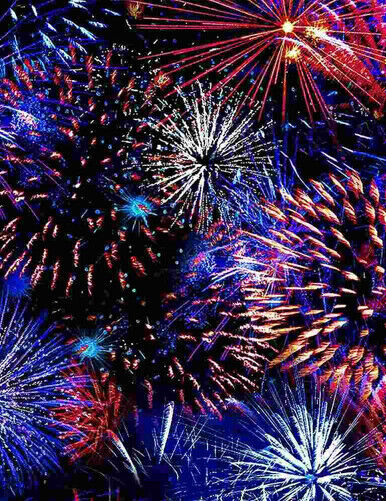 Fireworks Patriotic Freedom USA Cotton Fabric by Timeless Treasures