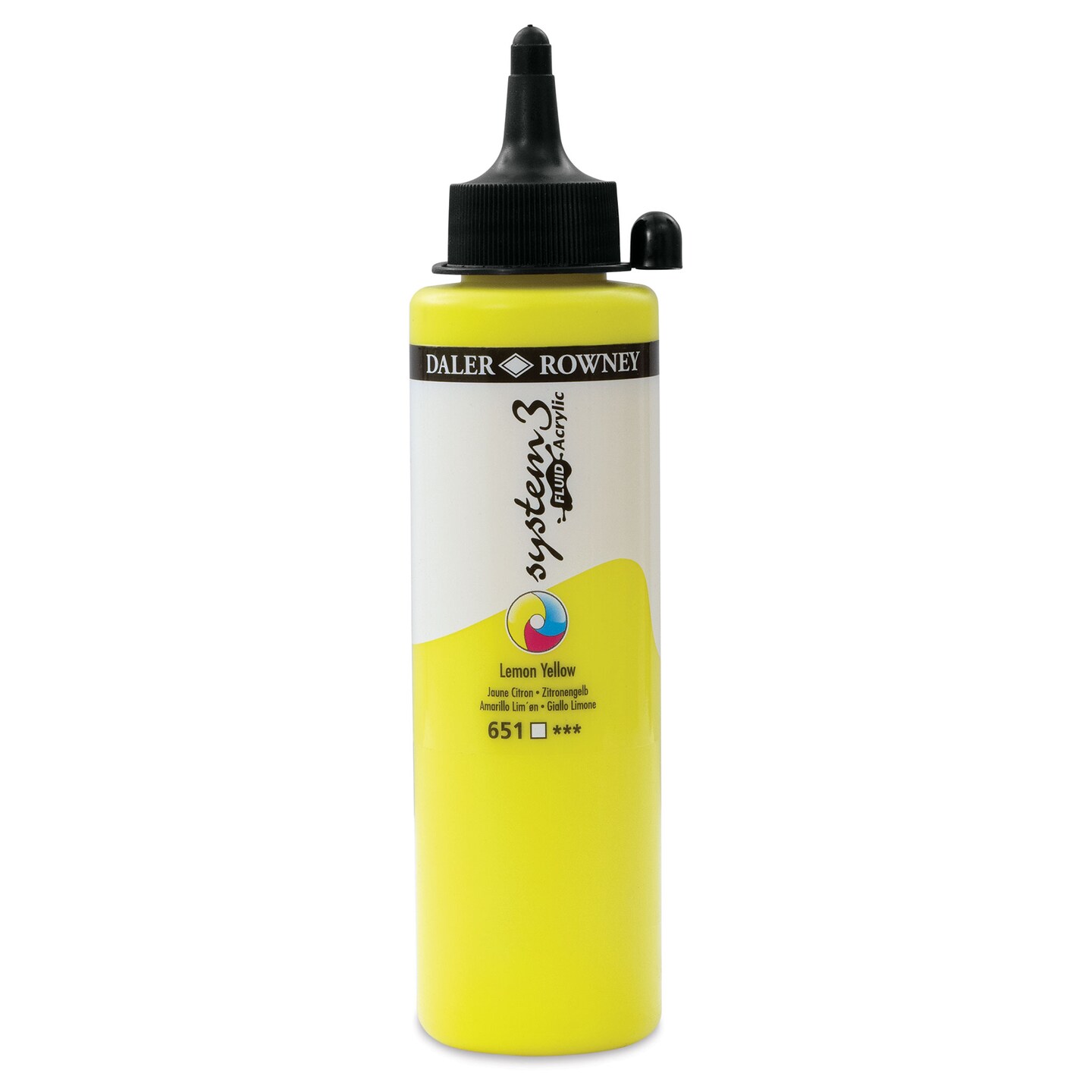 Daler-Rowney System3 Fluid Acrylic - Lemon Yellow, 250 ml | Michaels