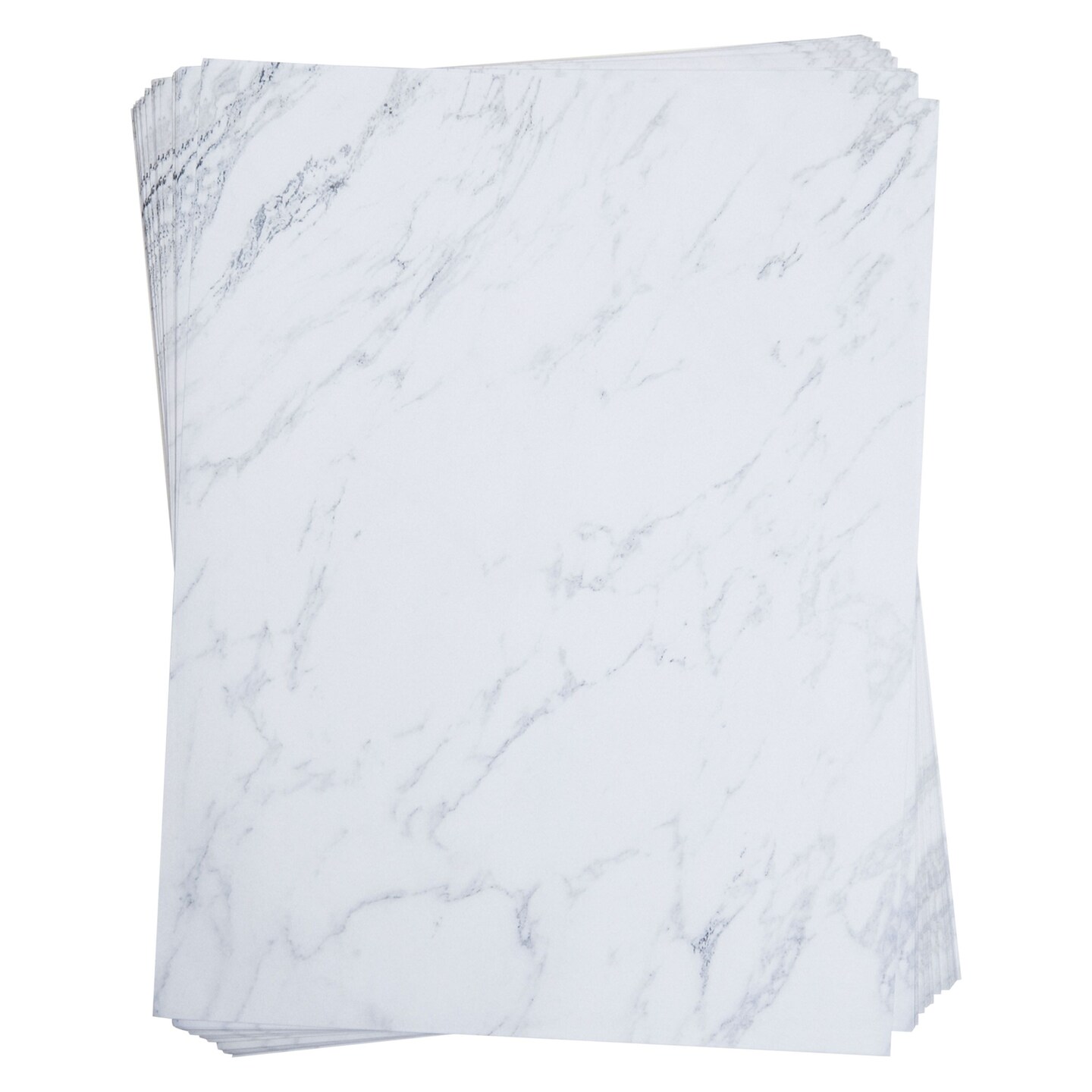 Marble Stationery Paper, Printer Friendly Decorative Letterhead (8.5 x 11  In, 48 Sheets)