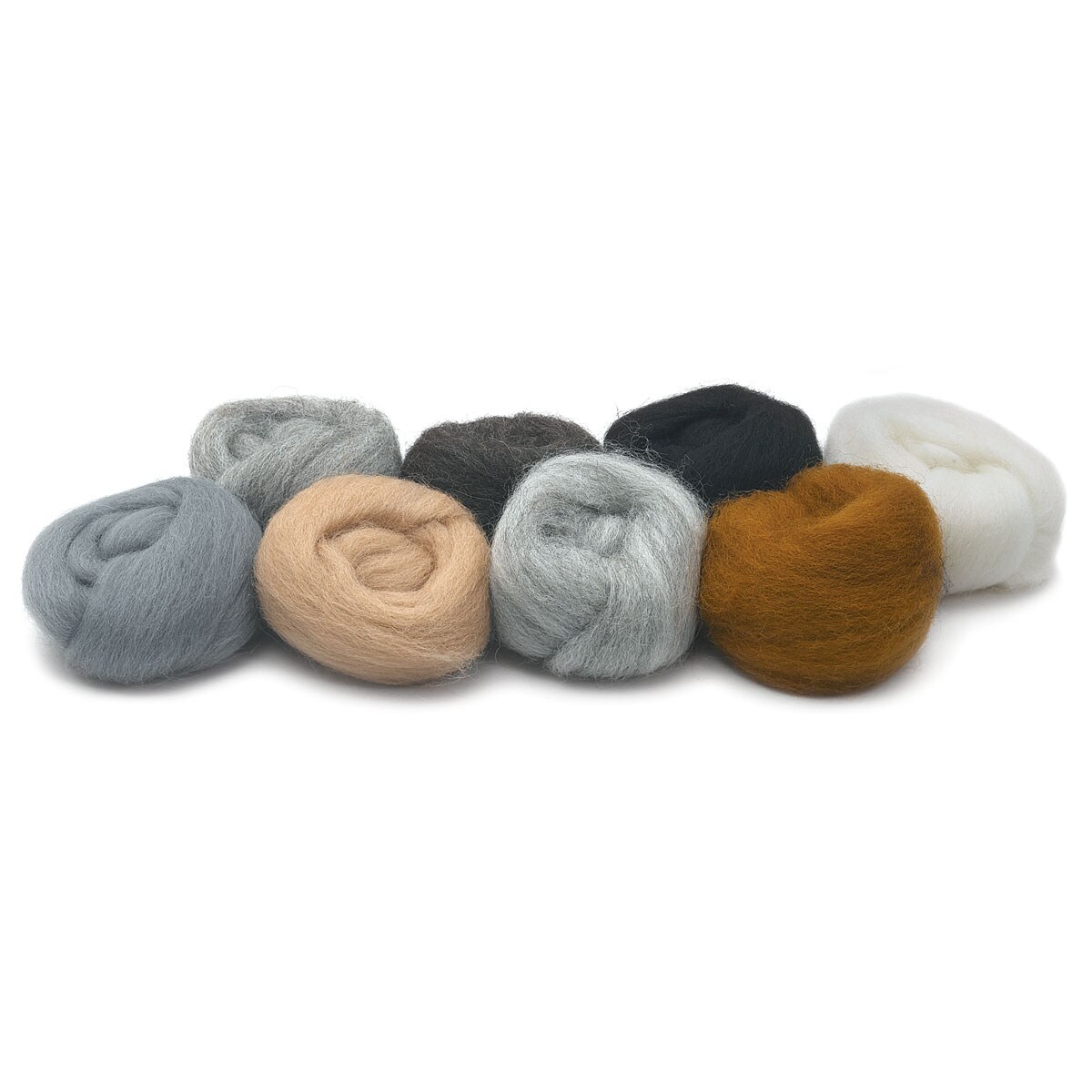 Wistyria Editions Wool Roving - Furry Friends, Pkg of 8