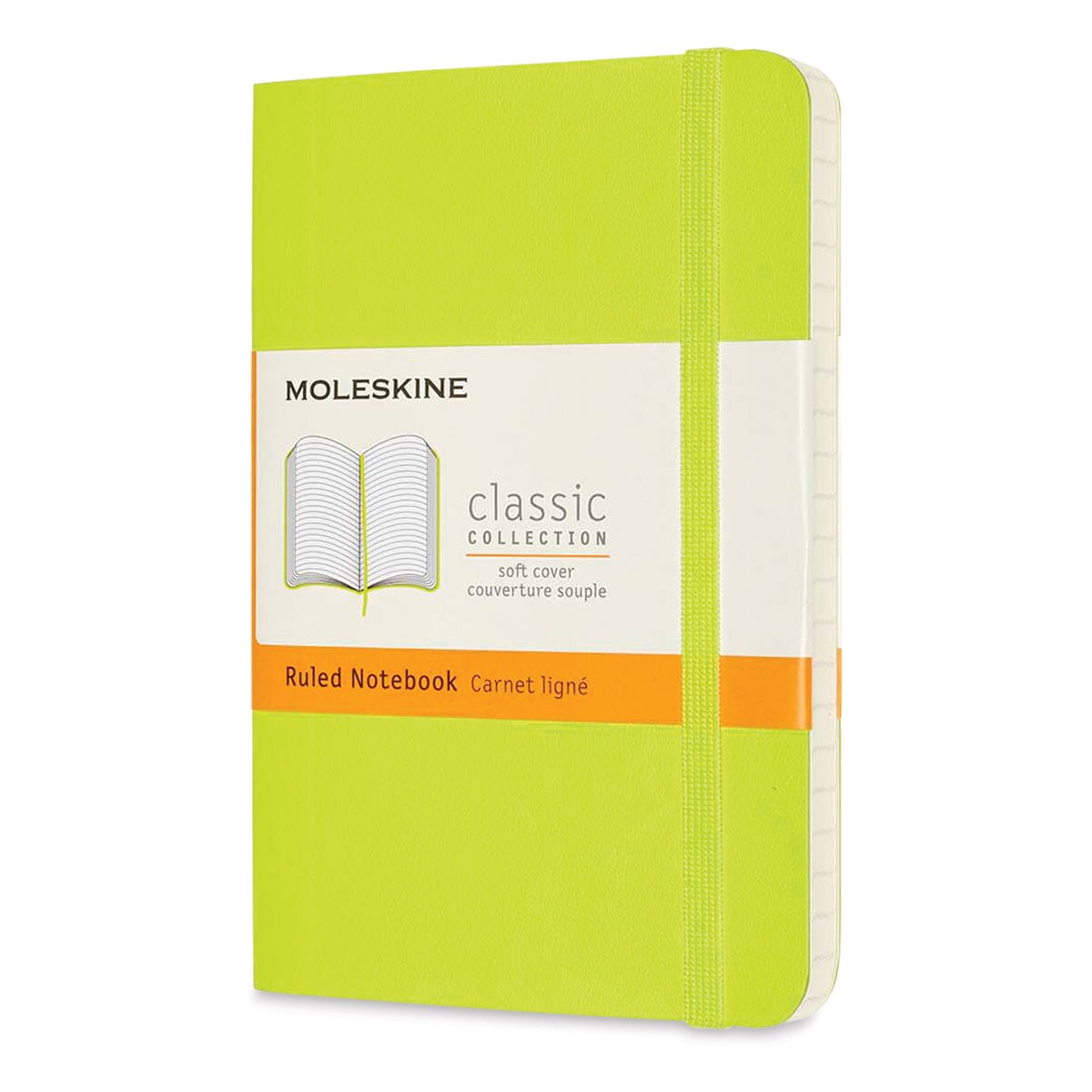 Moleskine Classic Soft Cover Notebook - Light Green, Ruled, 5-1/2" x 3-1/2"