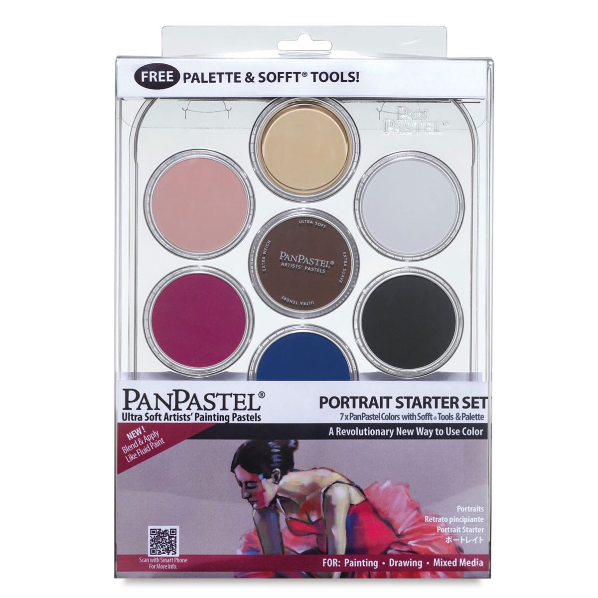 PanPastel Artists’ Painting Pastels Set - Portrait Colors, Set of 7