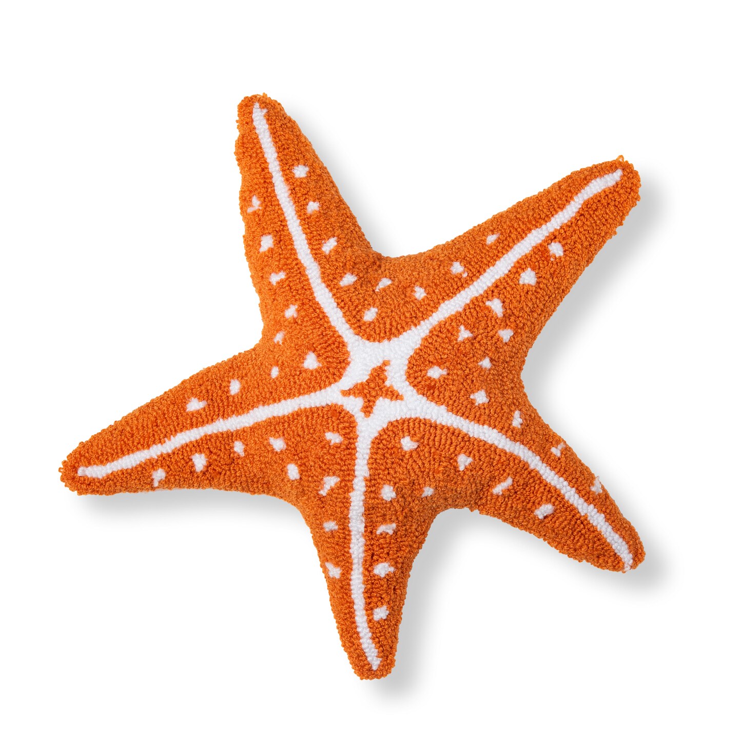 16&#x22; x 16&#x22; Starfish Shaped Hooked Pillow