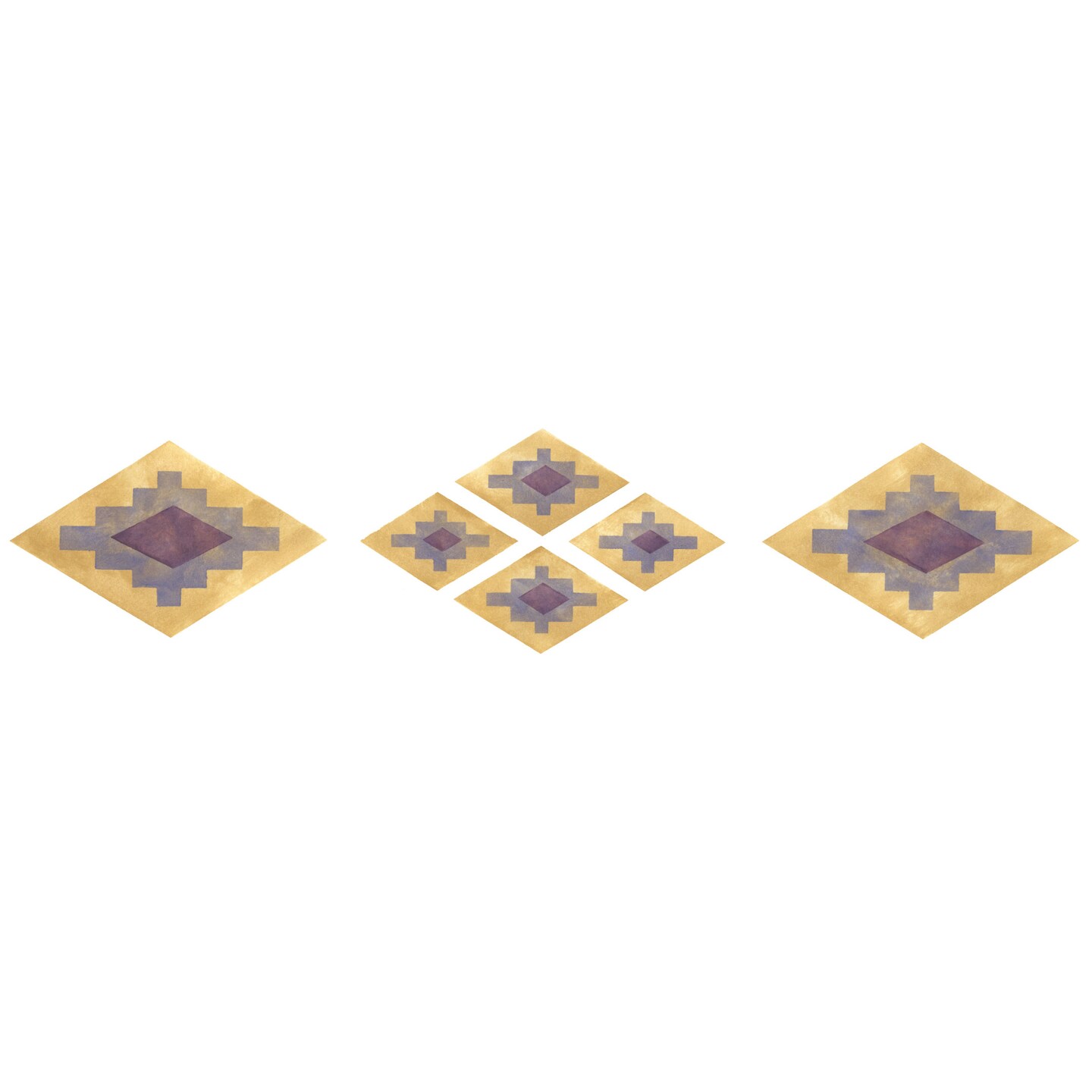 Southwestern Wall Stencil Border | 597 by Designer Stencils | Pattern Stencils | Reusable Stencils for Painting | Safe & Reusable Template for Wall Decor | Try This Stencil Instead of a Wallpaper | Easy to Use & Clean Art Stencil Pattern