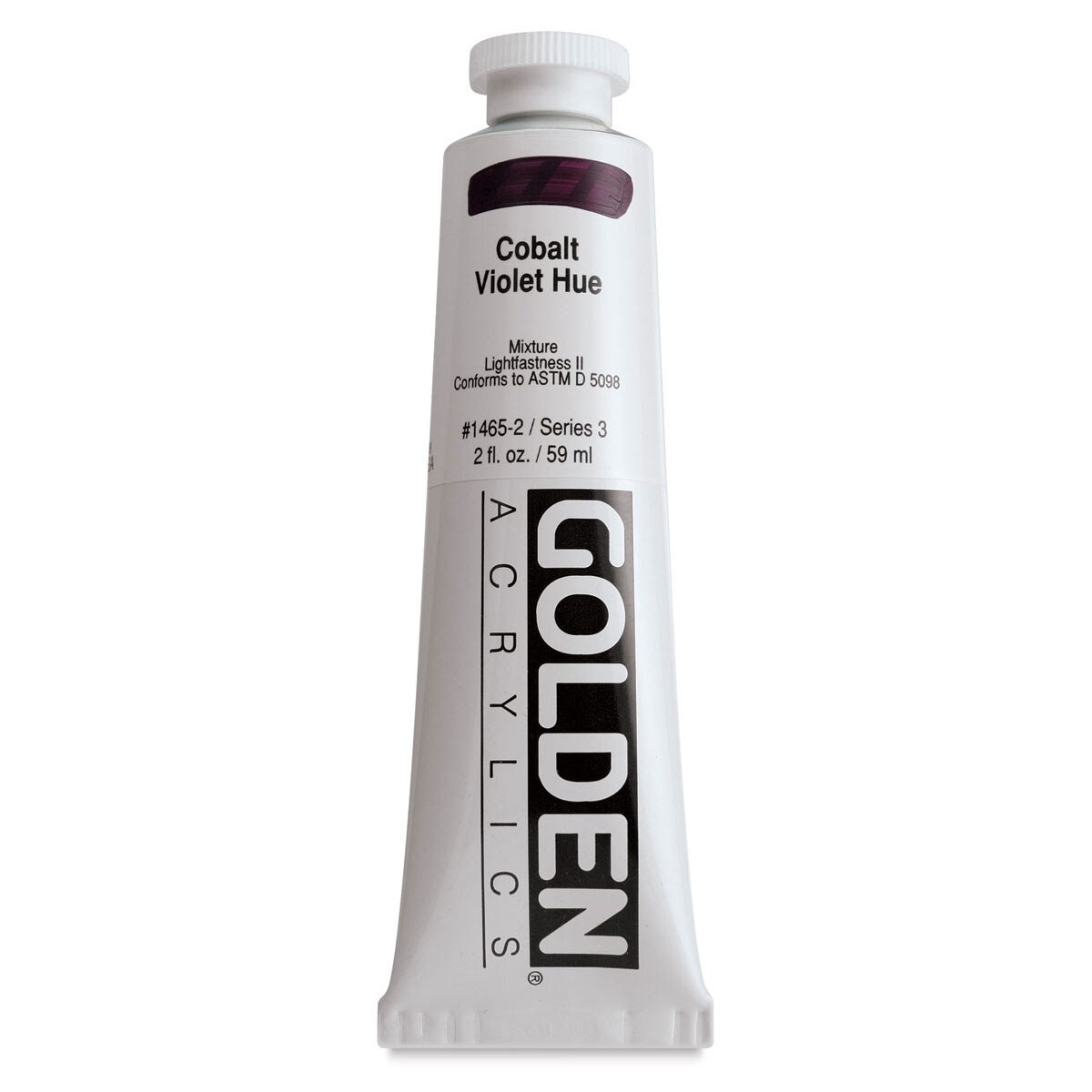 Golden Heavy Body Artist Acrylics - Cobalt Violet Historic Hue, 2 oz Tube