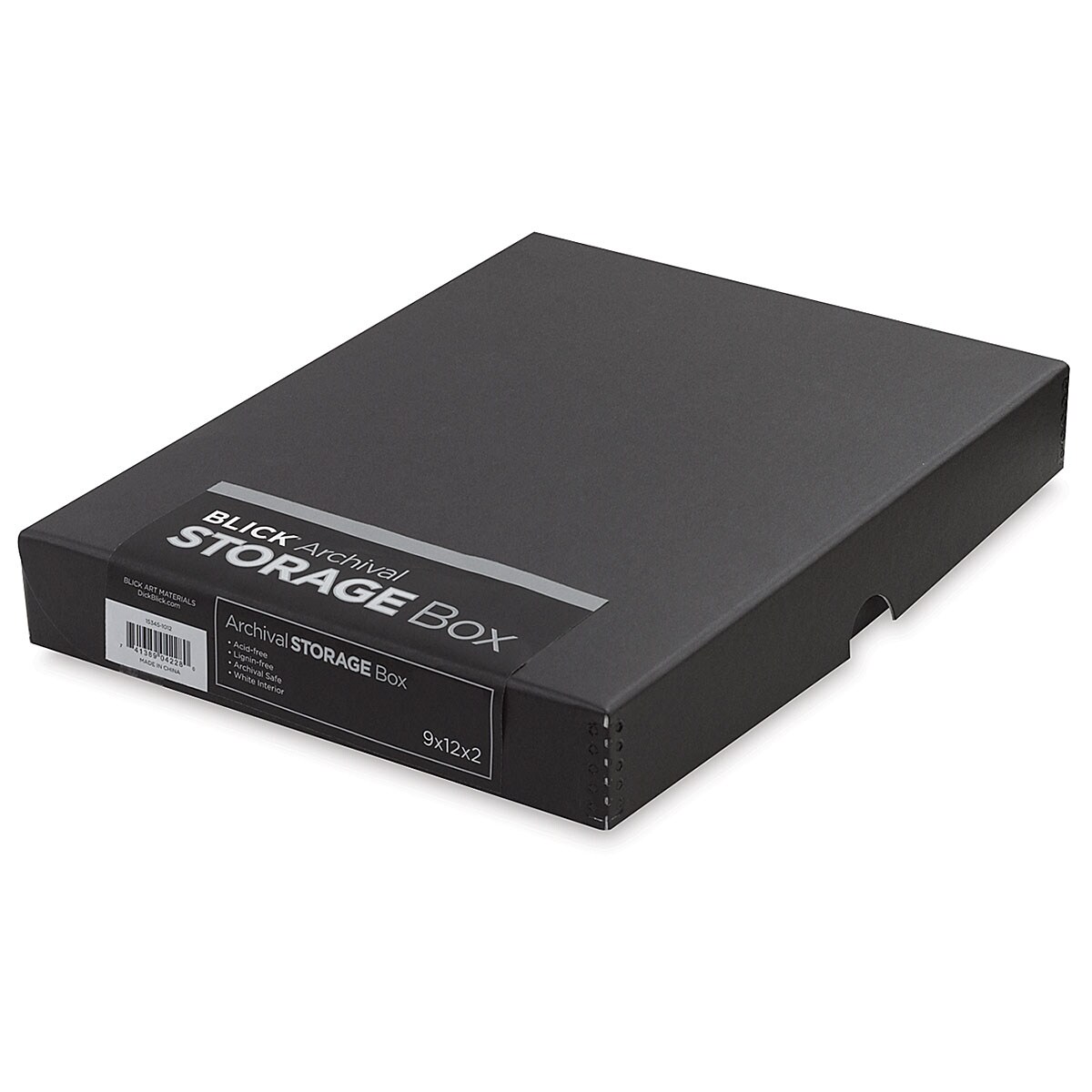 Blick Archival Storage Box - 9&#x22; x 12&#x22; x 1-3/4&#x22;, Black