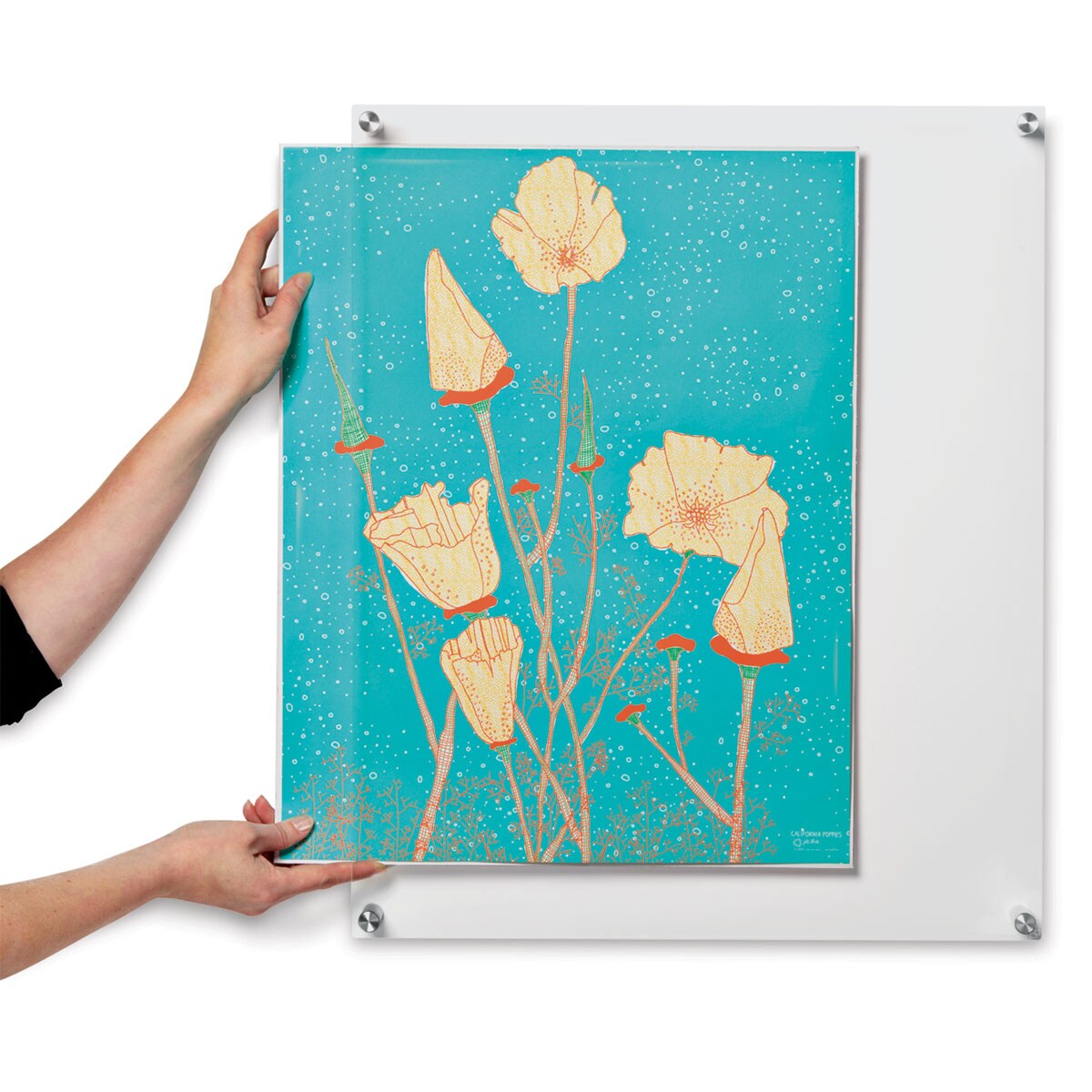 Wexel Art Single Panel Acrylic Display Frame - 19&#x22; x 23&#x22;, Silver Hardware