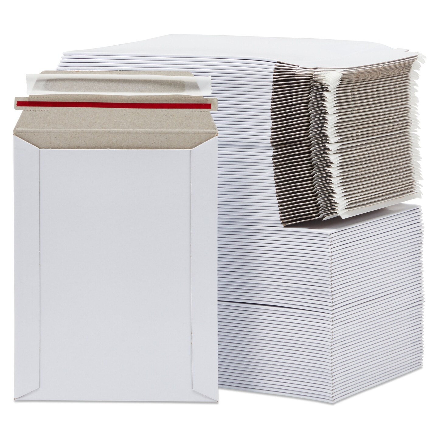 thumbnail image 2 of 50 Pack 12.75x15 White Rigid Stay Flats Self-Seal Cardboard Envelope Mailers 12.75 2 of 9