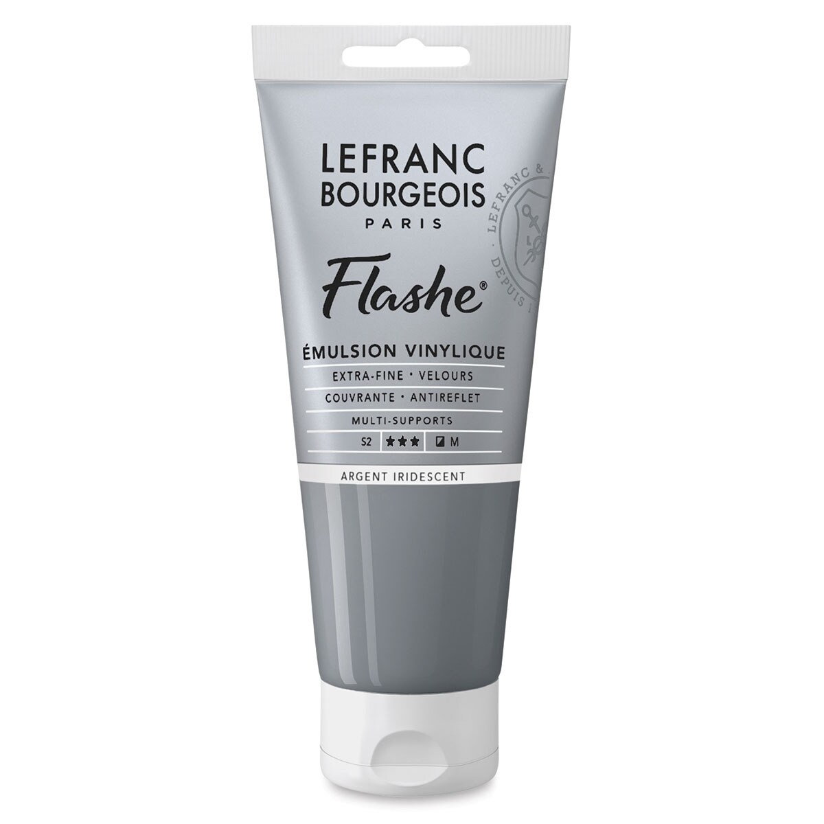 Lefranc &#x26; Bourgeois Flashe Vinyl Paint - Iridescent Silver, 80 ml
