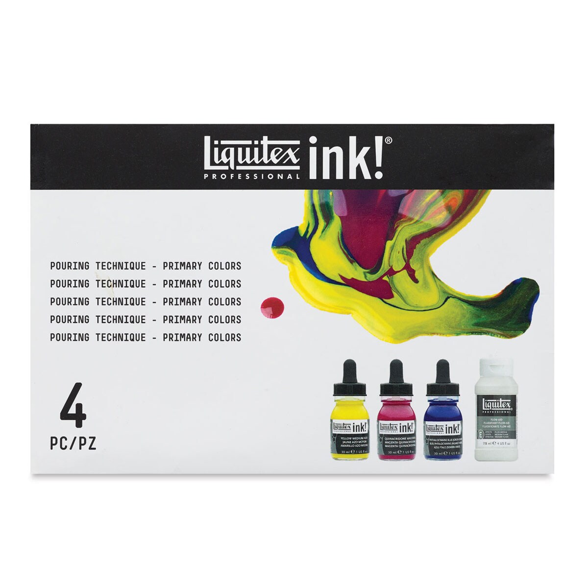 Liquitex Professional Acrylic Ink - Pouring Technique Set, Primary Colors