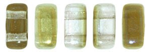 Czechmate 3mm X 6mm Brick Glass Czech Two Hole Bead, Twilight Crystal