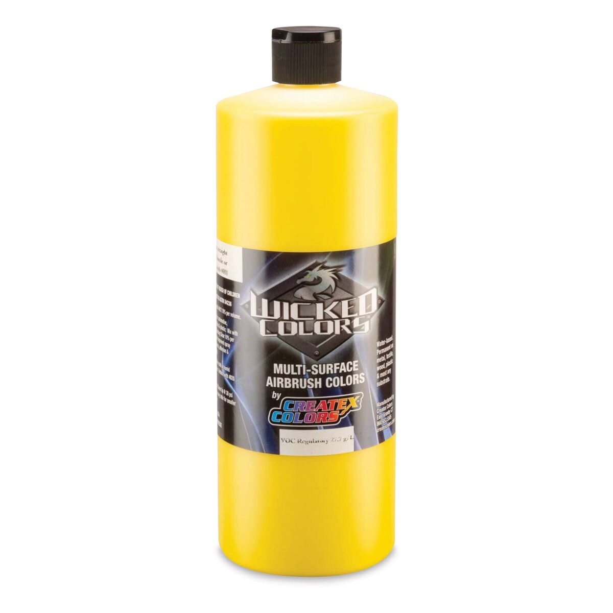 Createx Wicked Colors Airbrush Color - Opaque Hansa Yellow, 32 oz, Bottle