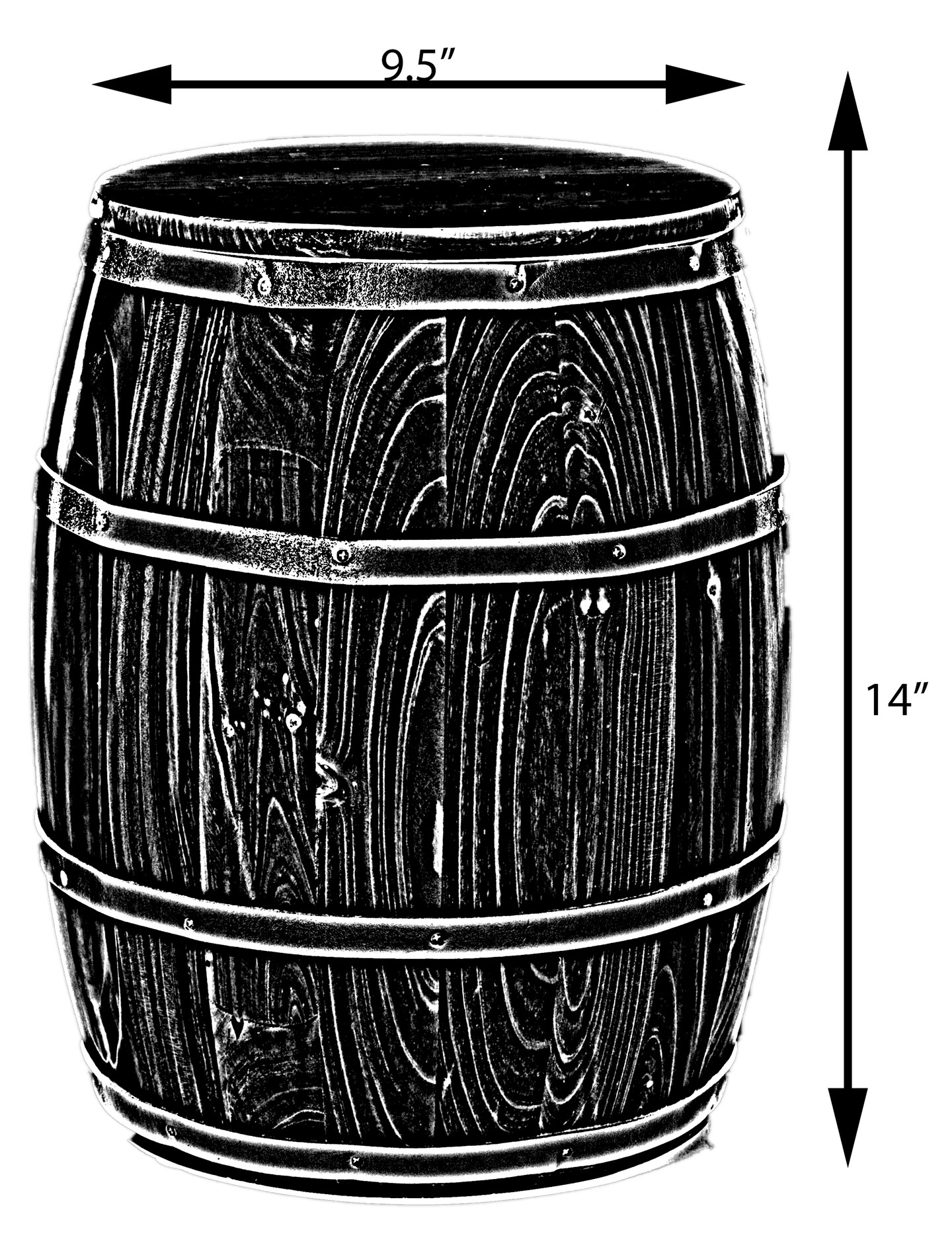 Wine Barrel 4 Sectional Crate With Removable Head Lid