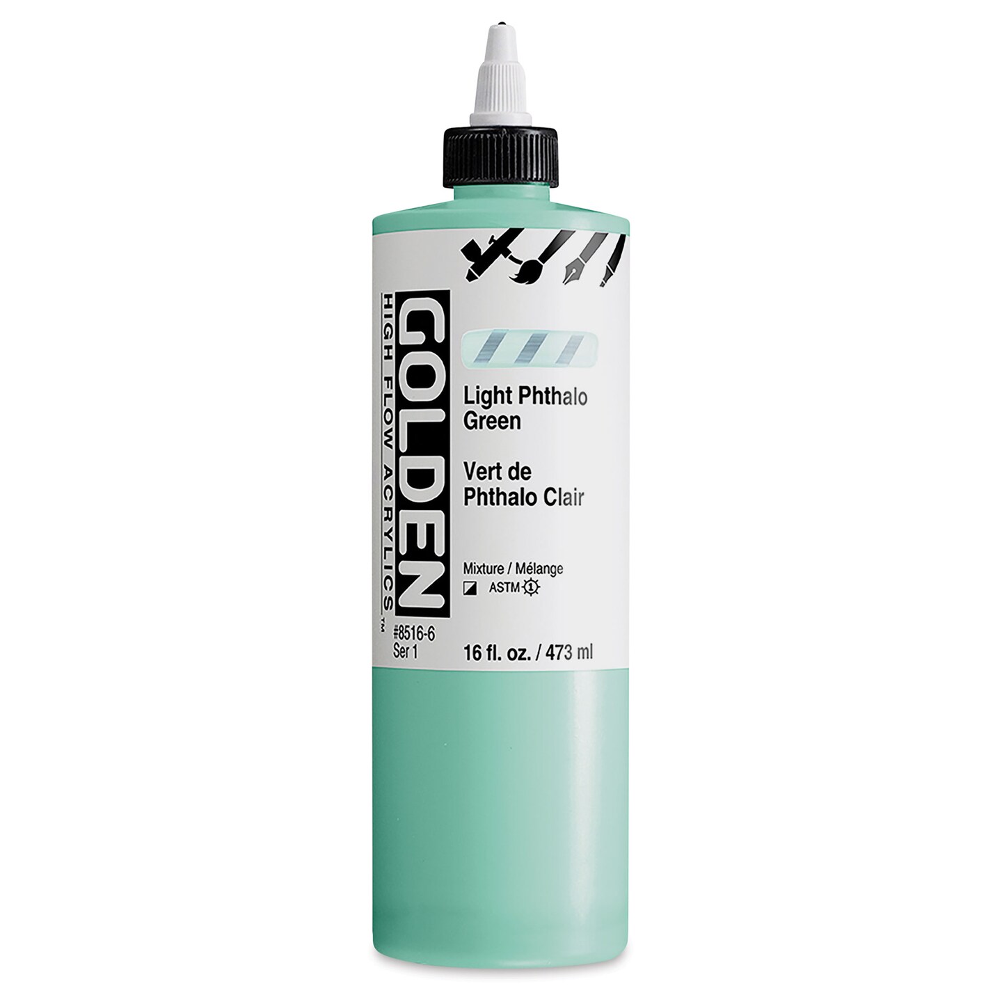 Golden High Flow Acrylics Light Phthalo Green 16 Oz Bottle Michaels