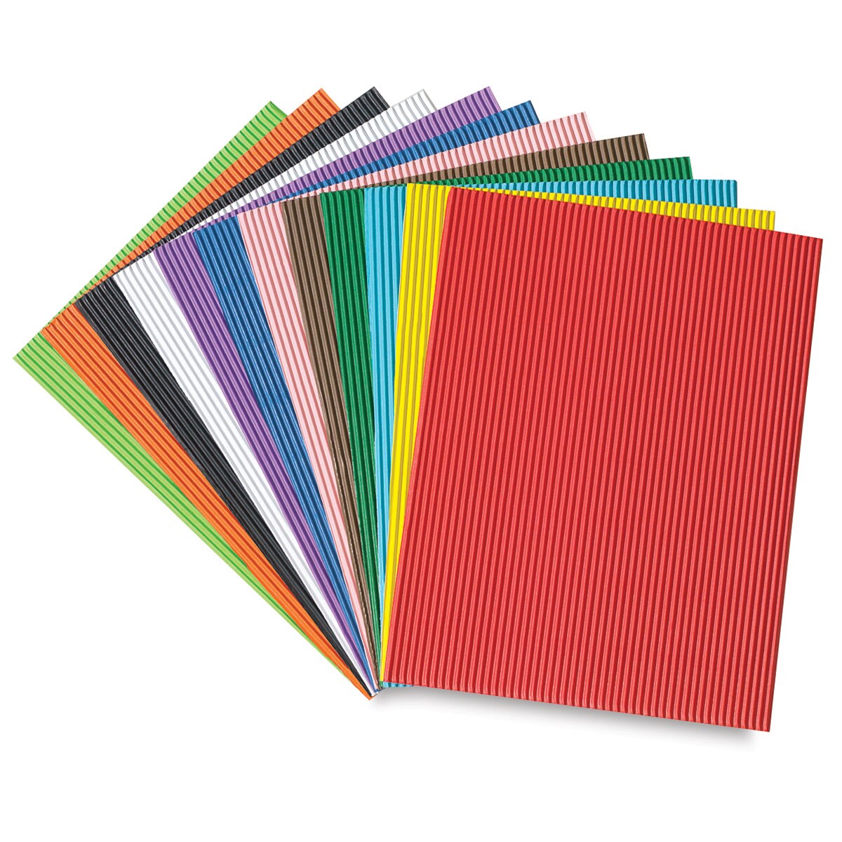 Corrugated Papers - 12&#x22; x 16&#x22;, Assorted, 12 Sheets