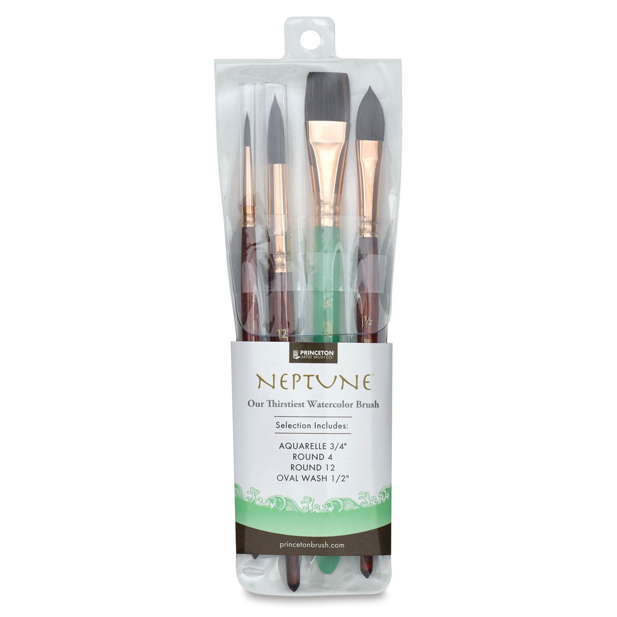 Princeton Neptune Synthetic Squirrel Brushes - Set of 4