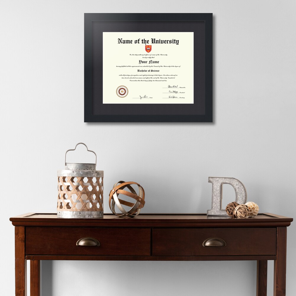 ArtToFrames Collage Photo Picture Frame with 1 - 11x14 inch Openings, Framed in Black with Over 62 Mat Color Options and Regular Glass (CSM-3926-726)