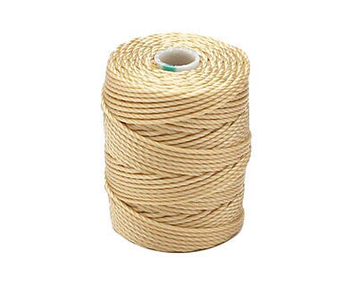 C-Lon Tex 400 Heavy Weight Bead Cord, Wheat - 1.0mm, 36 Yard Spool