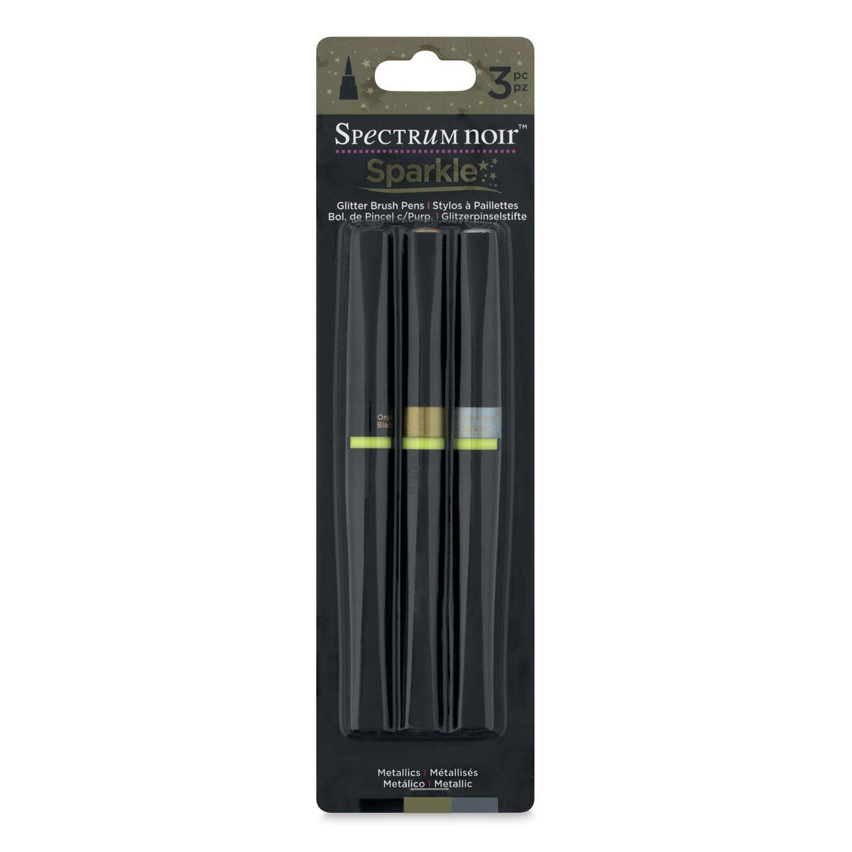 Spectrum Noir Sparkle Glitter Brush Pens Metallics, Set of 3 Michaels