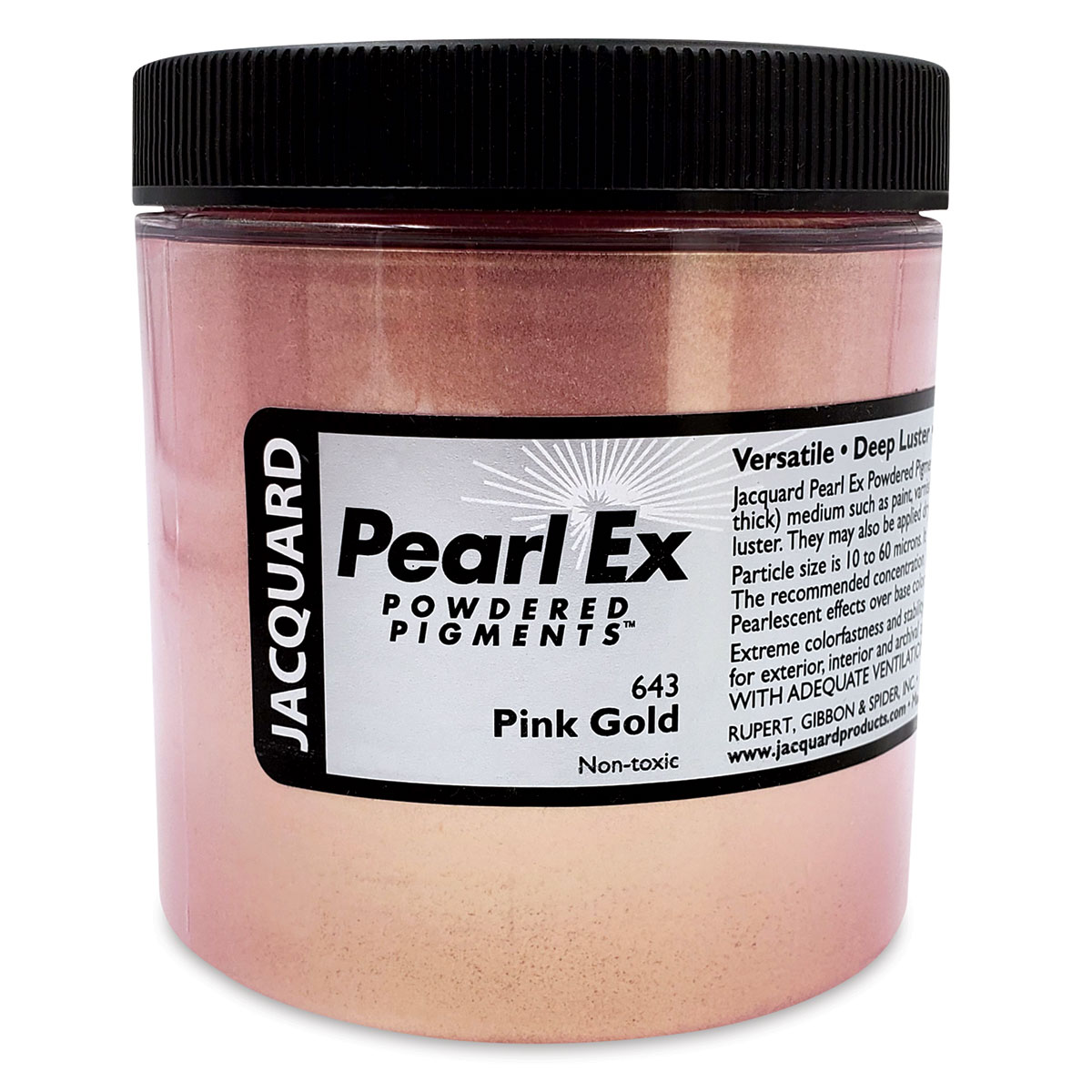 Jacquard Pearl-Ex Pigment - 4 oz, Pink Gold, Jar