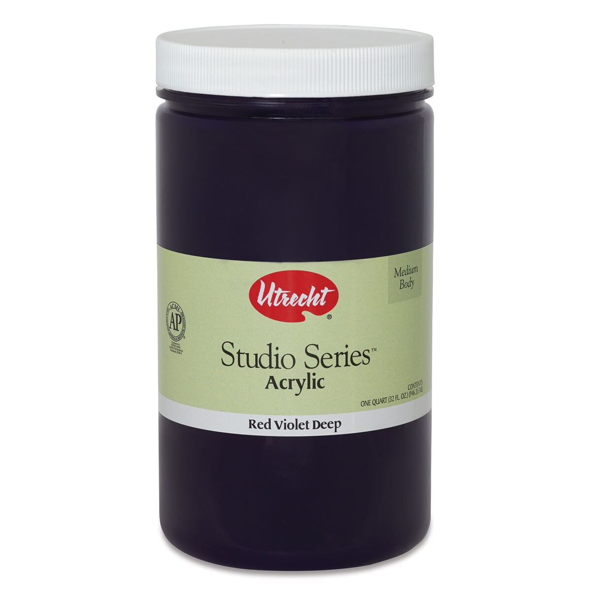 Utrecht Studio Series Acrylic Paint - Red Violet Deep, Quart