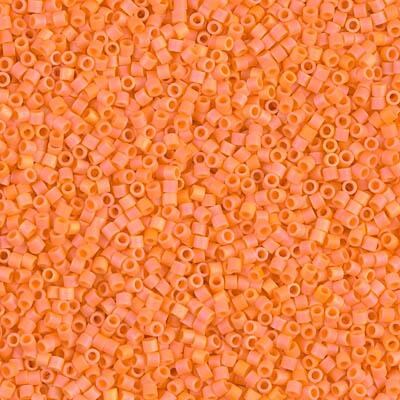 Miyuki Delica Bead 15/0, DBS1593, Matte Opaque Mandarin AB