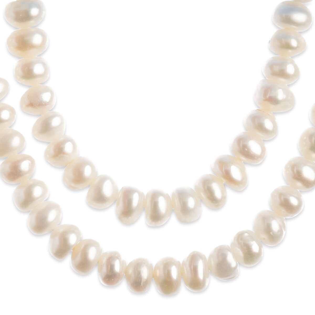 John Bead Earth s Jewels Freshwater Pearls White Semi Round 4 mm to 5 mm