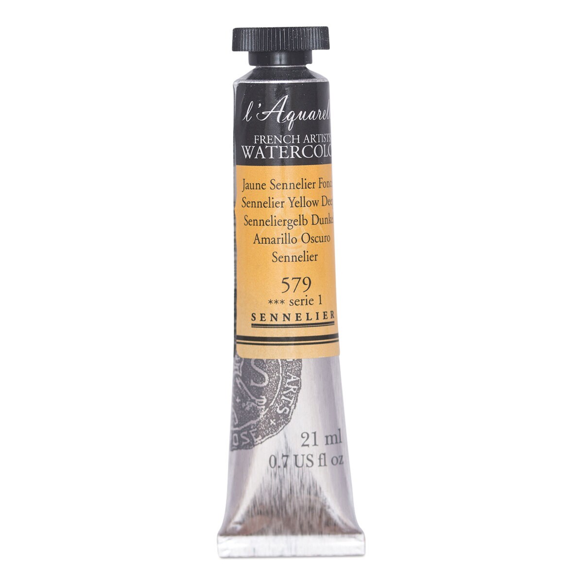 Sennelier French Artists' Watercolor - Sennelier Yellow Deep, 21 ml Tube