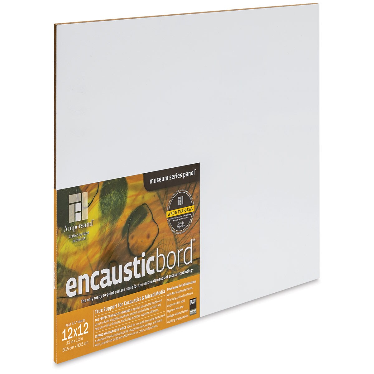 Ampersand Encausticbord 12" x 12" x 1/4", Flat Michaels