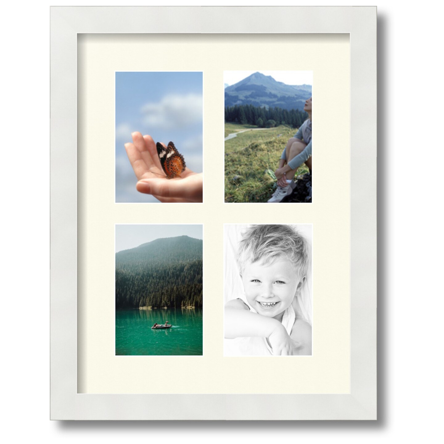 ArtToFrames Collage Mat Picture Photo Frame 4 4x6 Openings in