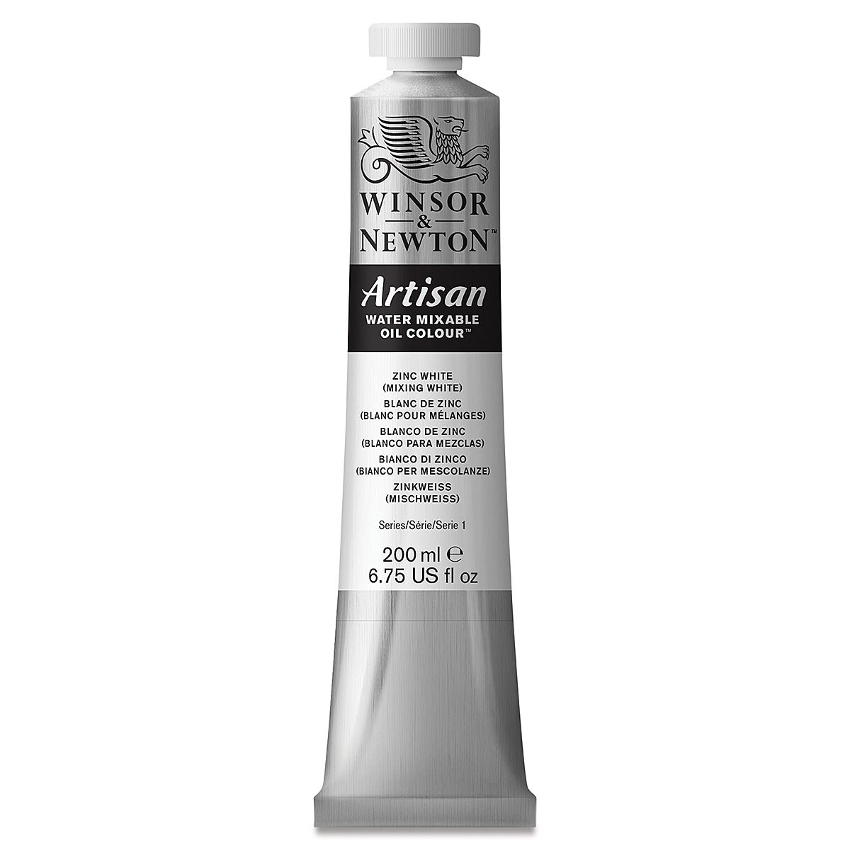 Winsor &#x26; Newton Artisan Water Mixable Oil Paint - Zinc White (Mixing White), 200 ml tube
