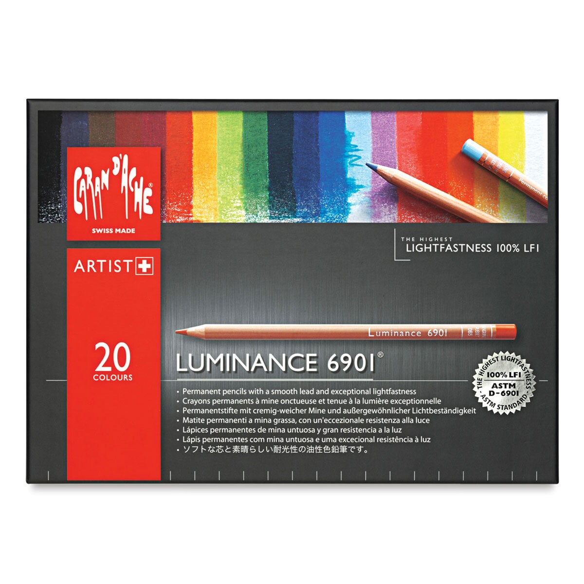 Caran d'Ache Luminance Colored Pencils - Set of 20, Assorted Colors