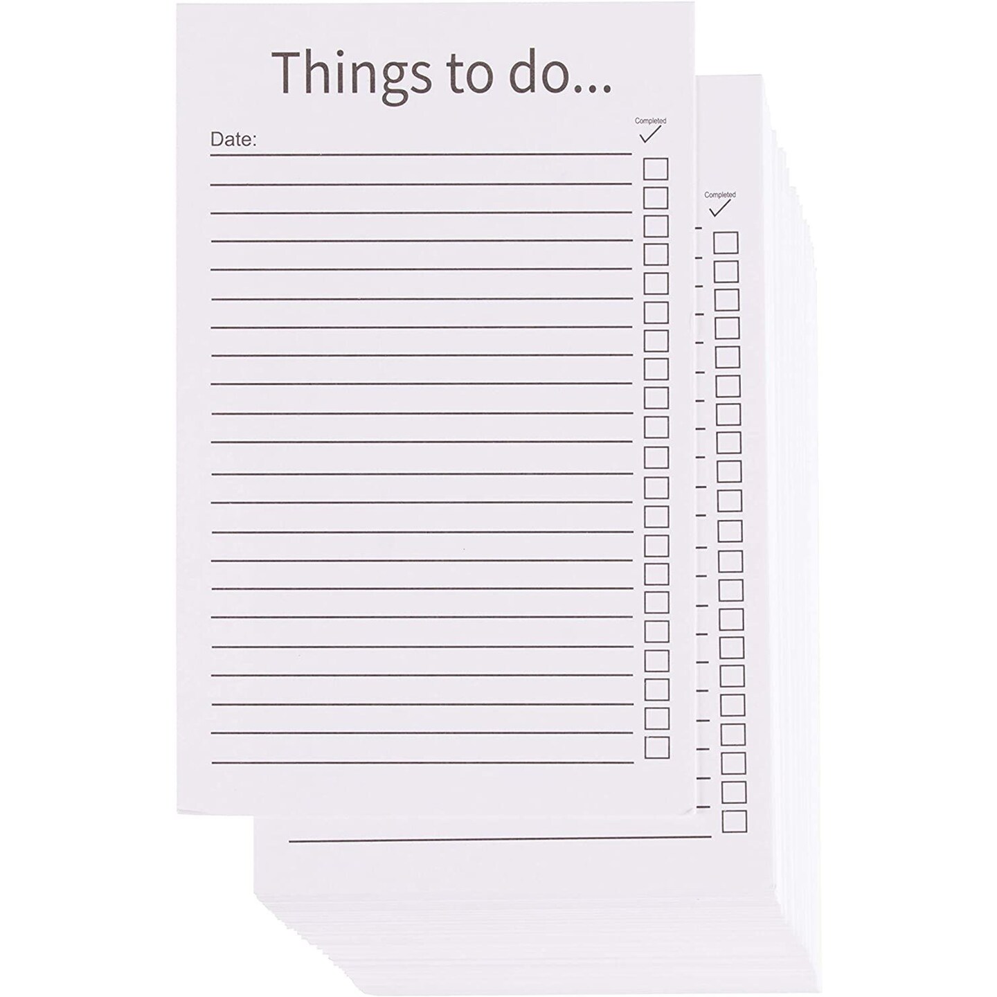 To-Do Task Cards - 200-Pack Things to Do Index Card, Thick Cardstock, Everyday Checklist Vertical Card, Double Sided, White Cardstock Paper, 3.2 x 5.1 Inches